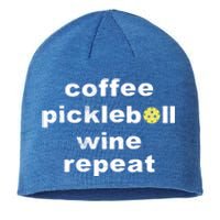 Funny Coffee Pickleball Wine Repeat Dinker Er Gift Sustainable Beanie