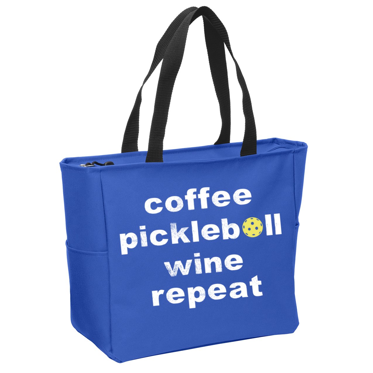 Funny Coffee Pickleball Wine Repeat Dinker Er Gift Zip Tote Bag