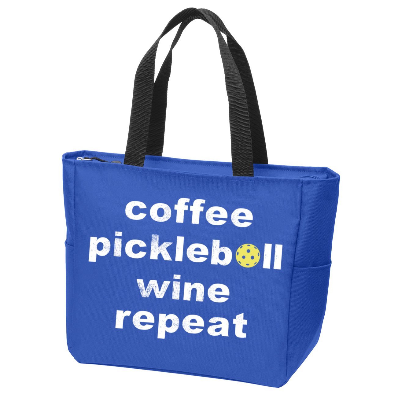 Funny Coffee Pickleball Wine Repeat Dinker Er Gift Zip Tote Bag
