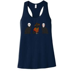 Funny Cat Parody Horror Movie Black Cat Gifts Women's Racerback Tank