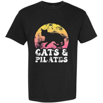 Funny Cats & Pilates Vintage Retro Hobby Garment-Dyed Heavyweight T-Shirt