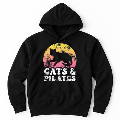 Funny Cats & Pilates Vintage Retro Hobby Hoodie