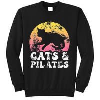 Funny Cats & Pilates Vintage Retro Hobby Sweatshirt