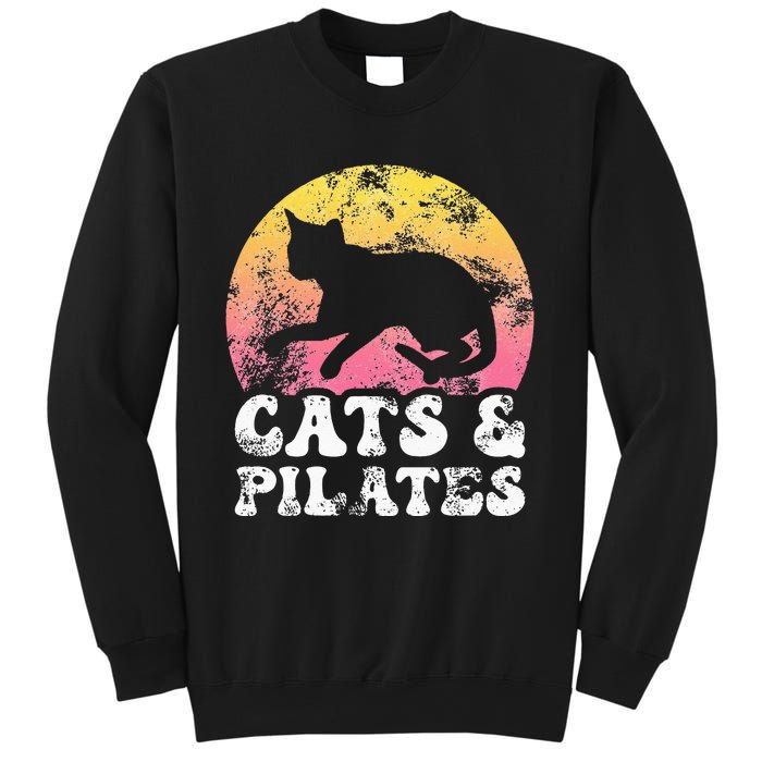 Funny Cats & Pilates Vintage Retro Hobby Sweatshirt