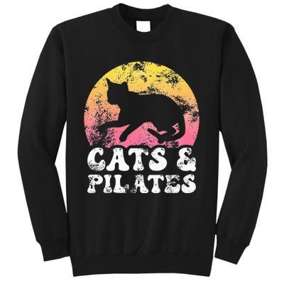 Funny Cats & Pilates Vintage Retro Hobby Tall Sweatshirt