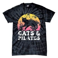 Funny Cats & Pilates Vintage Retro Hobby Tie-Dye T-Shirt