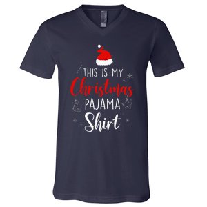 Funny Christmas PJ Pajama PJS for Family V-Neck T-Shirt