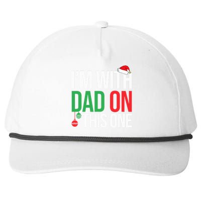 Family Christmas Pajamas Matching I'm With Dad On This One  Snapback Five-Panel Rope Hat