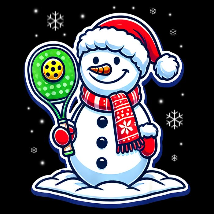 Funny Christmas Pickleball Snowman Pickleball Player Xmas Gift Cooling Performance Crew T-Shirt