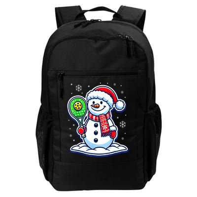 Funny Christmas Pickleball Snowman Pickleball Player Xmas Gift Backpack