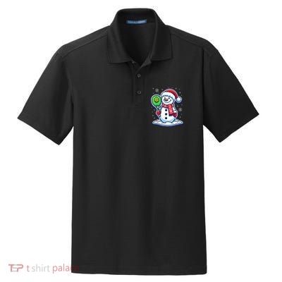 Funny Christmas Pickleball Snowman Pickleball Player Xmas Gift Dry Zone Grid Polo