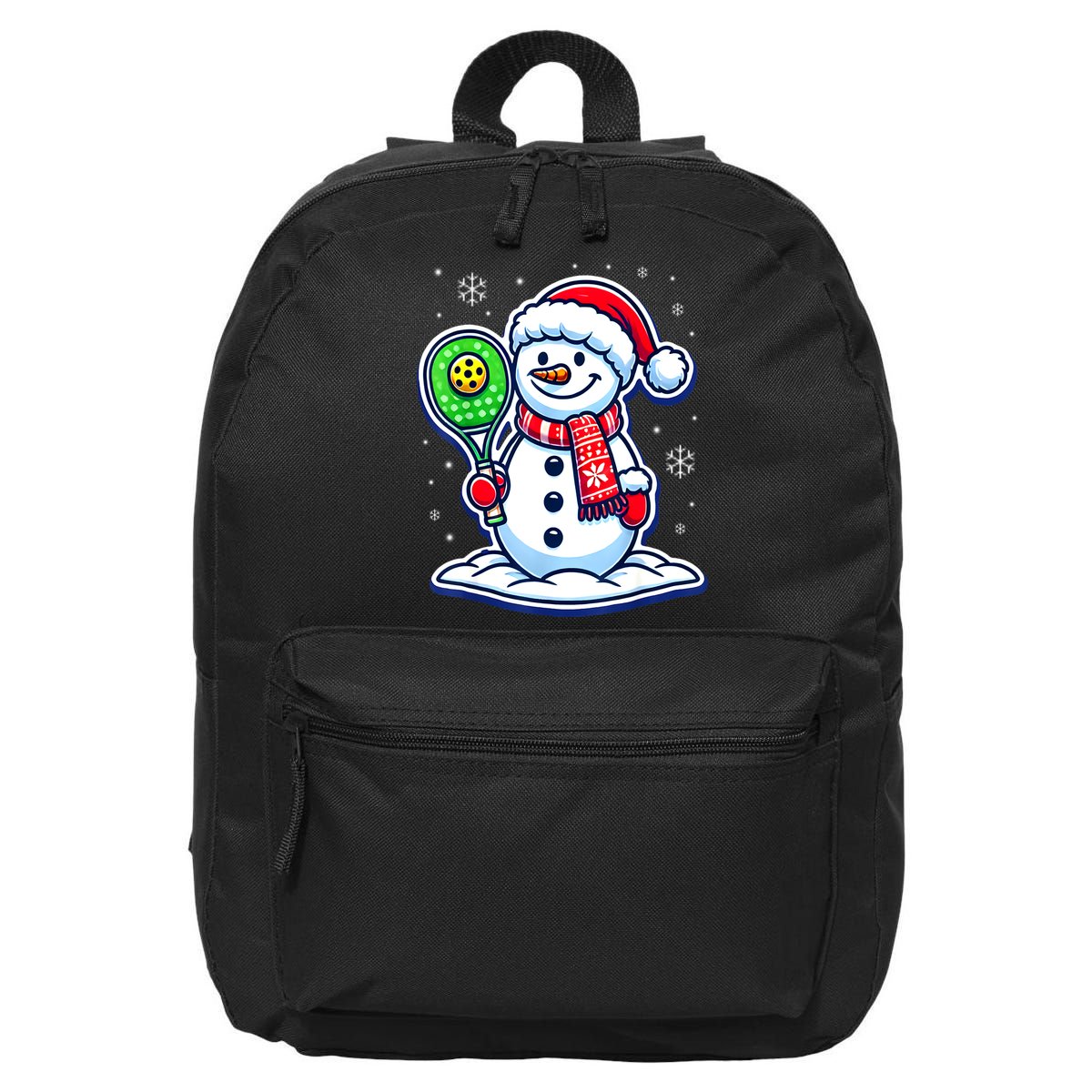 Funny Christmas Pickleball Snowman Pickleball Player Xmas Gift 16 in Basic Backpack