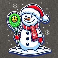 Funny Christmas Pickleball Snowman Pickleball Player Xmas Gift Cotton Canvas Backpack