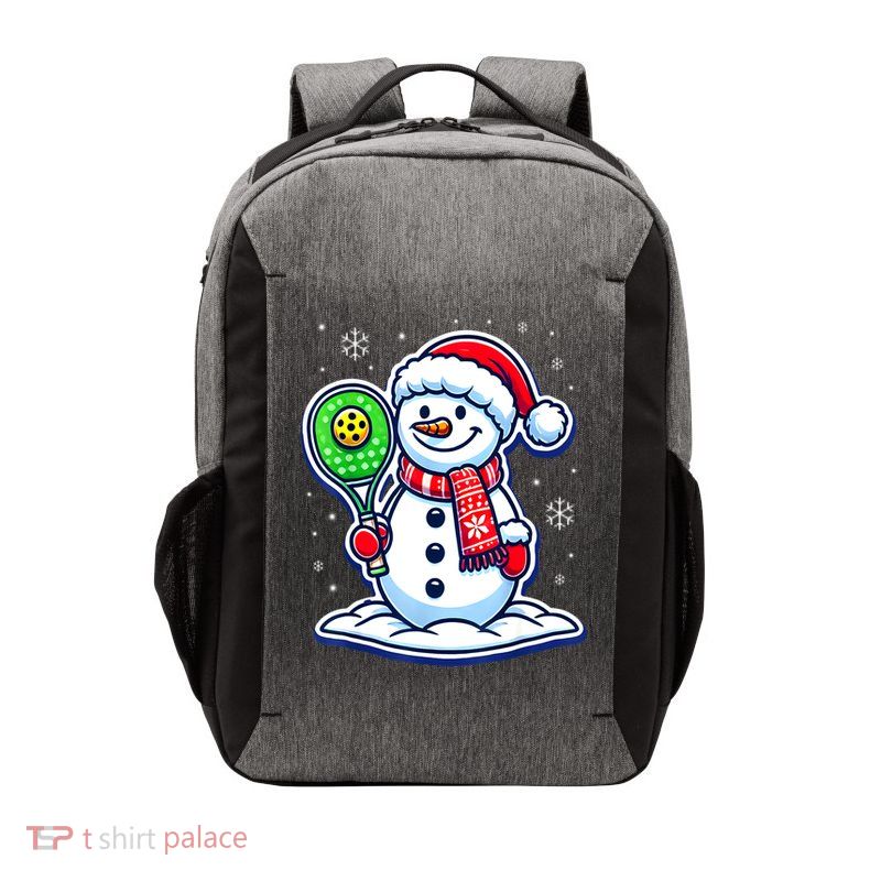 Funny Christmas Pickleball Snowman Pickleball Player Xmas Gift Vector Backpack