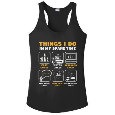 Funny Chess Player Things I Do In My Spare Time Ladies PosiCharge Competitor Racerback Tank