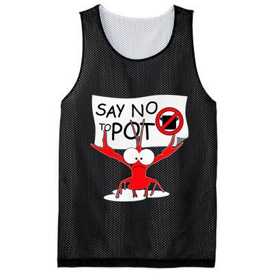 Funny Crawfish Pun Say No To Pot Lobster Festival Mesh Reversible Basketball Jersey Tank