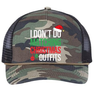 Family Christmas Pajamas I Dont Do Matching Christmas Outfit Retro Rope Trucker Hat Cap