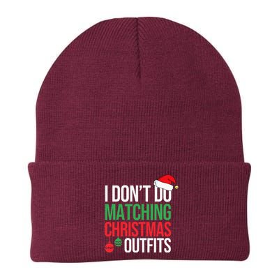 Family Christmas Pajamas I Dont Do Matching Christmas Outfit Knit Cap Winter Beanie