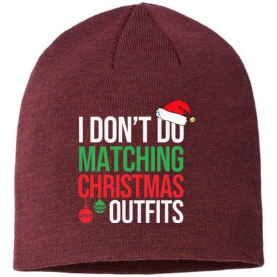 Family Christmas Pajamas I Dont Do Matching Christmas Outfit Sustainable Beanie