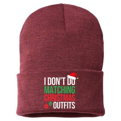 Family Christmas Pajamas I Dont Do Matching Christmas Outfit Sustainable Knit Beanie