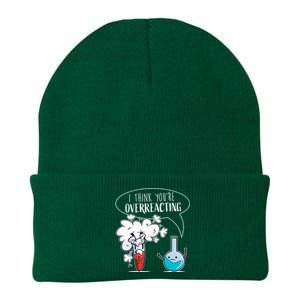 Funny Chemistry Pun I Think You're Overreacting Chemist Knit Cap Winter Beanie