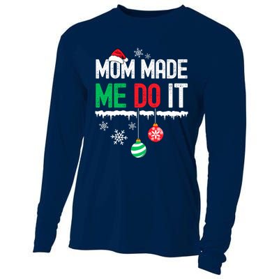 Family Christmas Pajamas Matching Mom Made Me Do It Cooling Performance Long Sleeve Crew