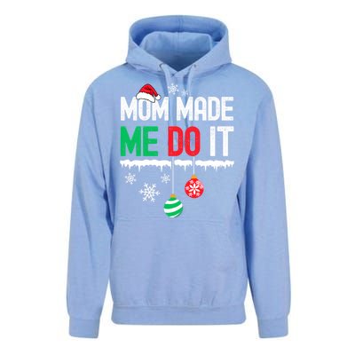 Family Christmas Pajamas Matching Mom Made Me Do It Unisex Surf Hoodie