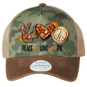 Funny Cute Peace Love Pie Fall Season Autumn Thanksgiving Turkey Legacy Tie Dye Trucker Hat