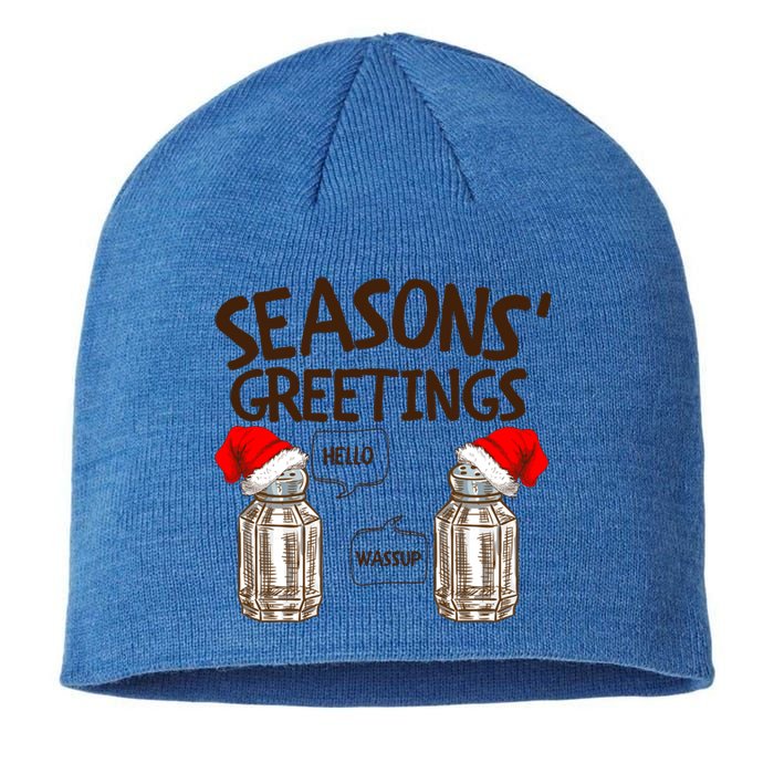 Funny Christmas Pun Gift Seasons Greetings Gift Sustainable Beanie