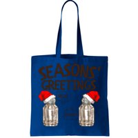 Funny Christmas Pun Gift Seasons Greetings Gift Tote Bag