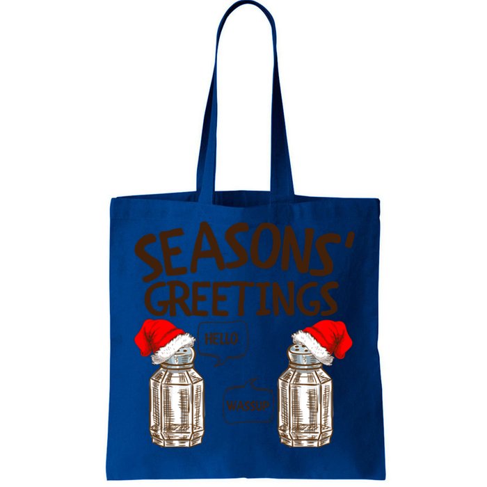 Funny Christmas Pun Gift Seasons Greetings Gift Tote Bag