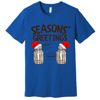 Funny Christmas Pun Gift Seasons Greetings Gift Premium T-Shirt