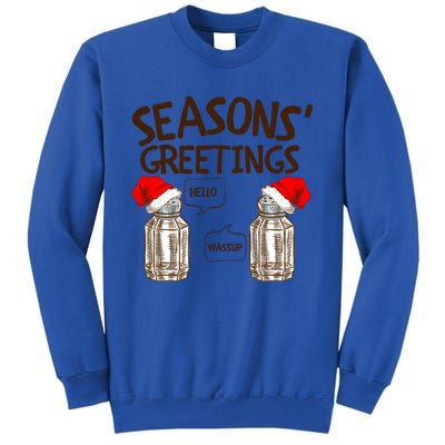 Funny Christmas Pun Gift Seasons Greetings Gift Tall Sweatshirt