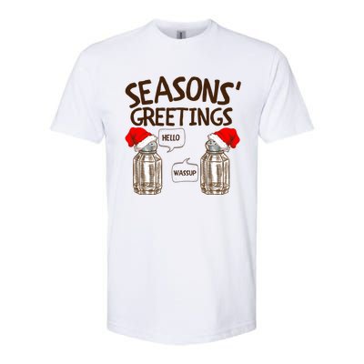 Funny Christmas Pun Gift Seasons Greetings Gift Softstyle CVC T-Shirt