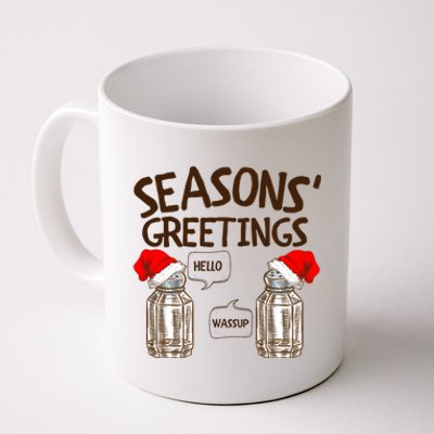 Funny Christmas Pun Gift Seasons Greetings Gift Coffee Mug