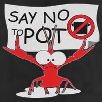 Funny Crawfish Pun Say No To Pot, Lobster Festival 7 Panel Mesh Trucker Snapback Hat