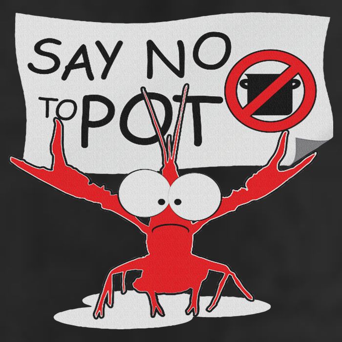 Funny Crawfish Pun Say No To Pot, Lobster Festival 7 Panel Mesh Trucker Snapback Hat