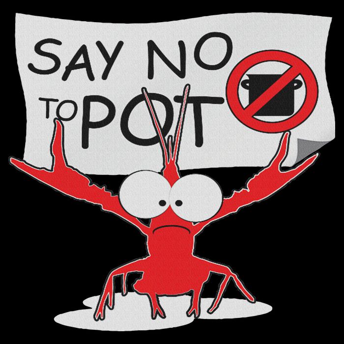 Funny Crawfish Pun Say No To Pot, Lobster Festival Doggie Tank