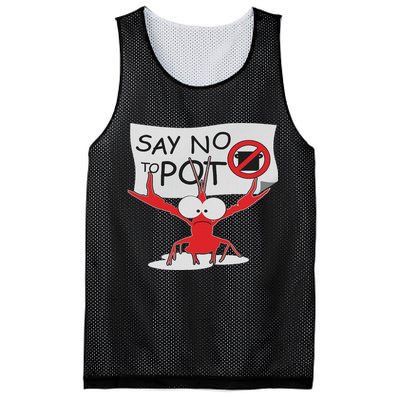 Funny Crawfish Pun Say No To Pot, Lobster Festival Mesh Reversible Basketball Jersey Tank