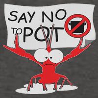 Funny Crawfish Pun Say No To Pot, Lobster Festival Vector Backpack