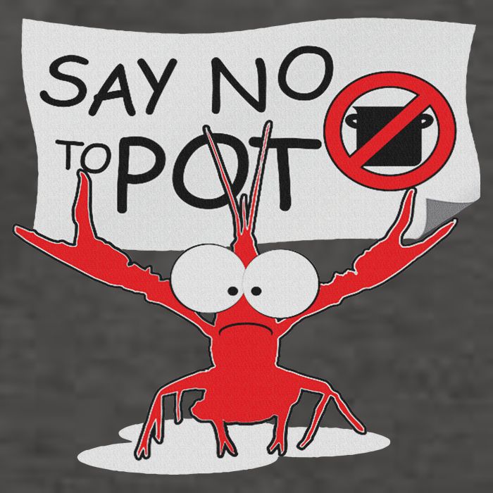 Funny Crawfish Pun Say No To Pot, Lobster Festival Vector Backpack