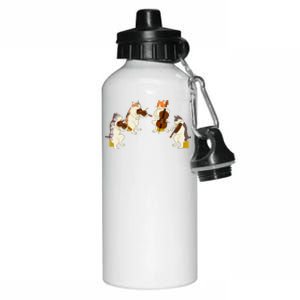 Fun Cats Playing Violin Cello Gift Music Cat Lover Aluminum Water Bottle