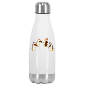 Fun Cats Playing Violin Cello Gift Music Cat Lover Stainless Steel Insulated Water Bottle