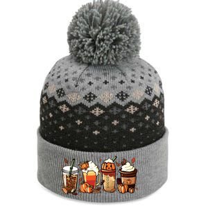 Fall Coffee Pumpkin Coffee Latte Halloween The Baniff Cuffed Pom Beanie