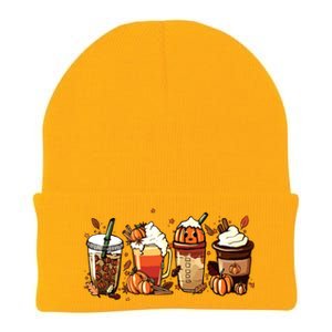 Fall Coffee Pumpkin Coffee Latte Halloween Knit Cap Winter Beanie