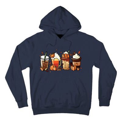 Fall Coffee Pumpkin Coffee Latte Halloween Tall Hoodie