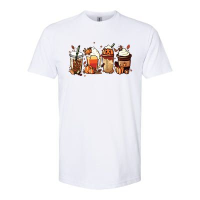 Fall Coffee Pumpkin Coffee Latte Halloween Softstyle CVC T-Shirt