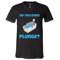 Funny Cold Plunging Ice Bath Do You Even Cold Plunge V-Neck T-Shirt