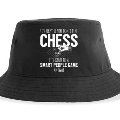 Funny Chess Player Chess Pieces I Smart People Game Sustainable Bucket Hat