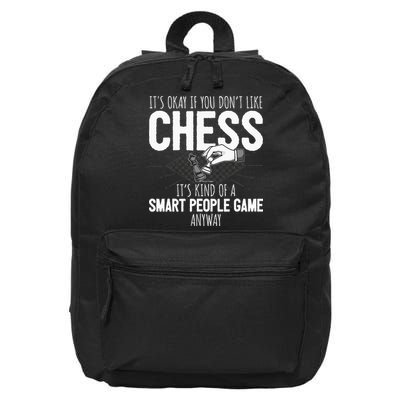 Funny Chess Player Chess Pieces I Smart People Game 16 in Basic Backpack